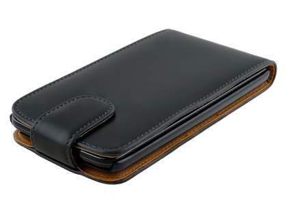 Synthetic Leather Flip Case for LG G2 - Classic Black