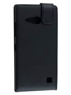 Synthetic Leather Flip Case for Nokia Lumia 735 - Classic Black Synthetic Leather Flip Case for Nokia Lumia 735 - Classic Black