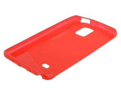 Wave Case for Samsung Galaxy Note Edge - Frosted Red/Red