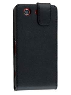 Sony Xperia Z3 Compact Synthetic Leather Flip Case - Classic Black Sony Xperia Z3 Compact Synthetic Leather Flip Case - Classic Black