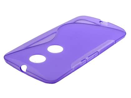 Wave Case for Motorola Google Nexus 6 - Frosted Purple/Purple Soft Cover