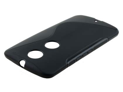 Wave Case for Motorola Google Nexus 6 - Frosted Black/Black Soft Cover