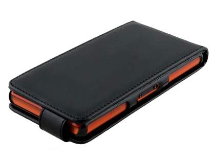 Sony Xperia Z3 Compact Synthetic Leather Flip Case - Classic Black