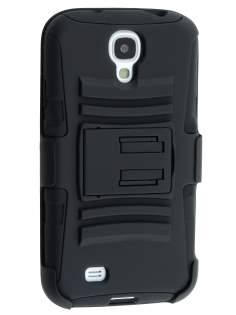 Samsung Galaxy S4 Rugged Case with Holster Belt Clip - Classic Black