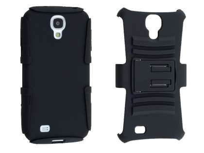 Samsung Galaxy S4 Rugged Case with Holster Belt Clip - Classic Black