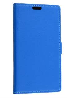 Synthetic Leather Wallet Case with Stand for Motorola Google Nexus 6 - Blue