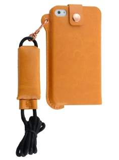 Ultra Slim Synthetic Leather Pouch with Strap for iPhone 4/4S - Caramel Ultra Slim Synthetic Leather Pouch with Strap for iPhone 4/4S - Caramel