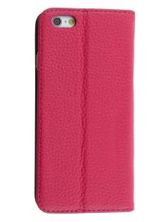 Genuine Textured Leather Wallet Case with Stand for iPhone 6s Plus/6 Plus - Coral Pink Genuine Textured Leather Wallet Case with Stand for iPhone 6s Plus/6 Plus - Coral Pink