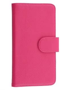 Synthetic Leather Wallet Case with Stand for Motorola Google Nexus 6 - Pink Leather Wallet Case
