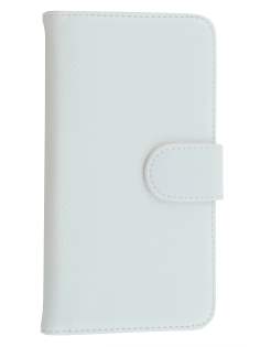Synthetic Leather Wallet Case with Stand for Motorola Google Nexus 6 - Pearl White Leather Wallet Case