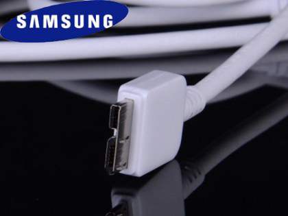 Genuine Samsung Micro USB V3.0 to USB-A Data Cable - Pearl White