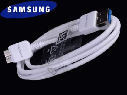 Genuine Samsung Micro USB V3.0 to USB-A Data Cable - Pearl White