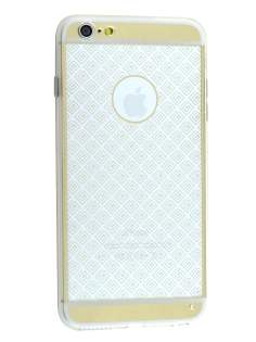 Pattern TPU Case for iPhone 6s Plus/6 Plus - Gold/Clear