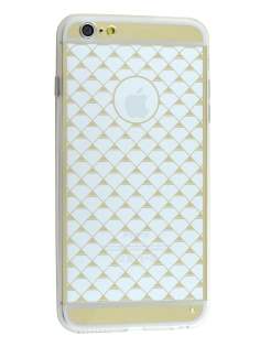 Pattern TPU Case for iPhone 6s Plus/6 Plus - Gold/Clear