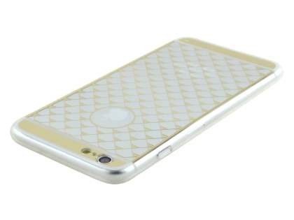 Pattern TPU Case for iPhone 6s Plus/6 Plus - Gold/Clear