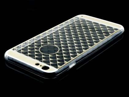 Pattern TPU Case for iPhone 6s Plus/6 Plus - Gold/Clear