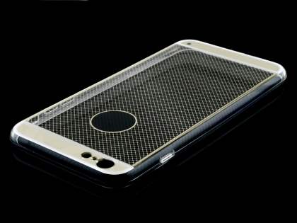 Pattern TPU Case for iPhone 6s Plus/6 Plus - Gold/Clear