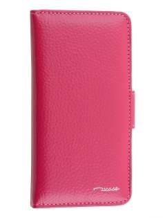 TS-CASE Genuine Textured Leather Wallet Case with Stand for iPhone 6s Plus/6 Plus - Pink TS-CASE Genuine Textured Leather Wallet Case with Stand for iPhone 6s Plus/6 Plus - Pink