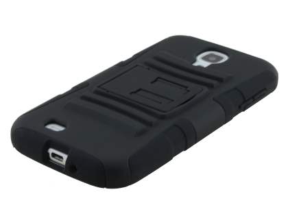 Samsung Galaxy S4 Rugged Case with Holster Belt Clip - Classic Black
