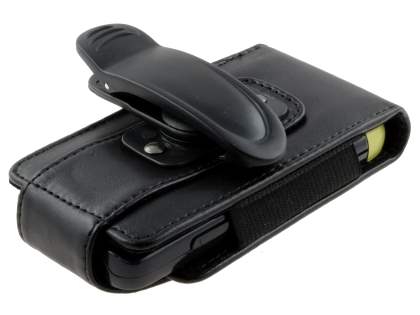 Nokia X6 Synthetic Leather Belt Pouch - Classic Black