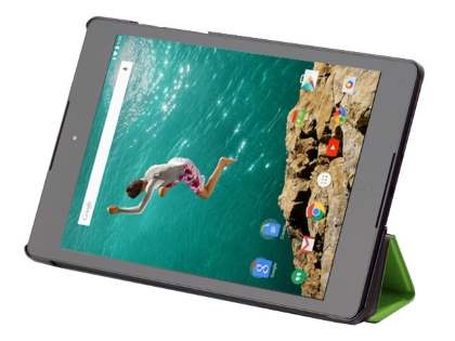 Premium Slim Synthetic Leather Flip Case with Stand for HTC Nexus 9 - Green