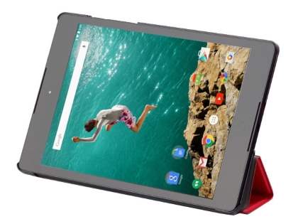 Premium Slim Synthetic Leather Flip Case with Stand for HTC Nexus 9 - Red