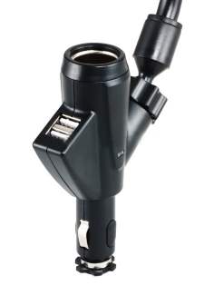 Dual USB Port Car Charger Holder