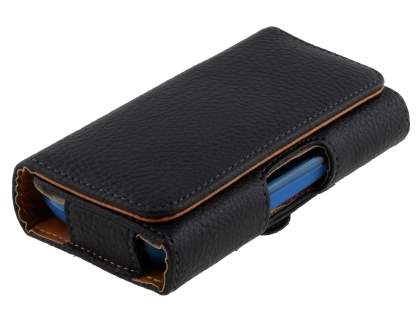 Textured Synthetic Leather Belt Pouch (Bumper Case Compatible) for Sony Xperia Sola MT27i