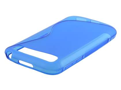 Wave Case for BlackBerry Classic Q20 - Frosted Blue/Blue Soft Cover