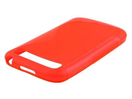 Wave Case for BlackBerry Classic Q20 - Frosted Red/Red Soft Cover