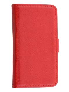 Synthetic Leather Wallet Case with Stand for iPod Touch 5/6 - Red