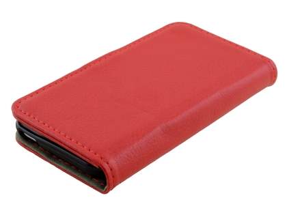 Synthetic Leather Wallet Case with Stand for iPod Touch 5/6 - Red