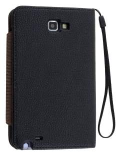 Stylish Synthetic Leather C Wallet Case with Strip for Samsung I9220 Galaxy Note - Classic Black/Brown Stylish Synthetic Leather C Wallet Case with Strip for Samsung I9220 Galaxy Note - Classic Black/Brown