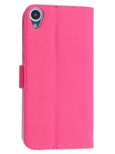 HTC Desire 820 Synthetic Leather Wallet Case with Stand - Pink HTC Desire 820 Synthetic Leather Wallet Case with Stand - Pink