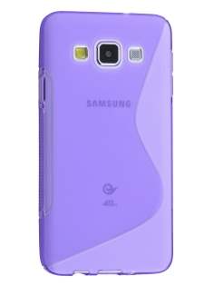 Wave Case for Samsung Galaxy A3 - Frosted Purple/Purple Soft Cover