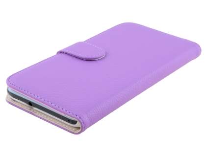 HTC Desire 820 Synthetic Leather Wallet Case with Stand - Light Purple