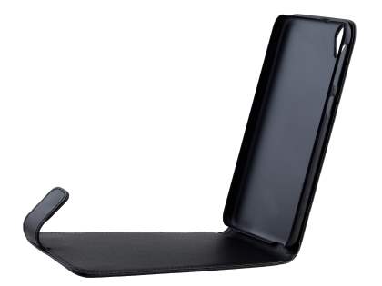 Synthetic Leather Flip Case for HTC Desire 820 - Classic Black
