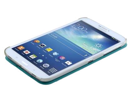 Samsung Galaxy Tab 3 8.0 Book-Style Case with Stand - Teal/Frosted Clear