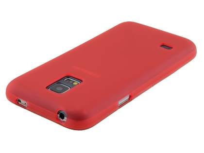Frosted TPU Case for Samsung Galaxy S5 mini - Red
