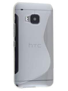 Wave Case for HTC One M9 - Frosted Clear/Clear Soft Cover