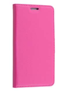 Slim Synthetic Leather Wallet Case with Stand for Samsung Galaxy A5 (2014) - Pink