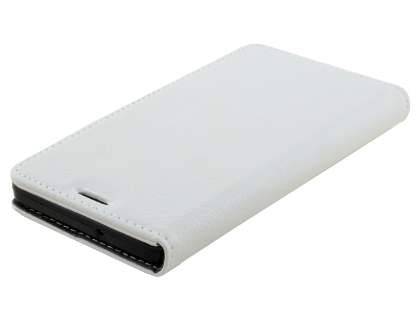 Slim Synthetic Leather Wallet Case with Stand for Samsung Galaxy A5 (2014) - Pearl White