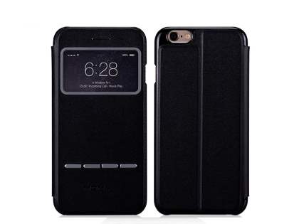 Momax Flip View Case for iPhone 6s Plus/6 Plus - Night Black