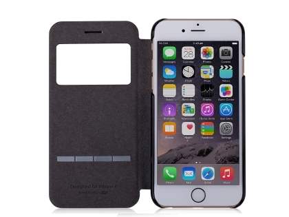 Momax Flip View Case for iPhone 6s Plus/6 Plus - Night Black