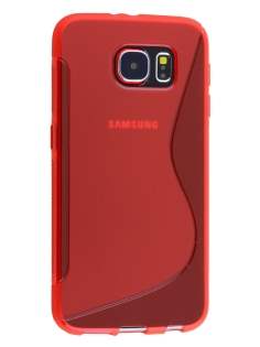 Wave Case for Samsung Galaxy S6 - Frosted Red/Red Soft Cover