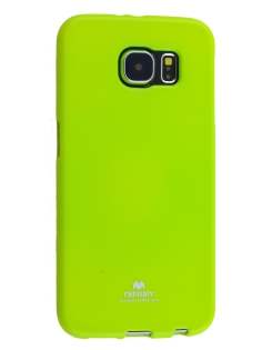Mercury Goospery Glossy Gel Case for Samsung Galaxy S6 - Lime Green Soft Cover