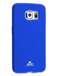 Mercury Goospery Glossy Gel Case for Samsung Galaxy S6 Edge - Blue Soft Cover