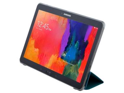 Book-Style Case with Stand for Samsung Galaxy Note 10.1 (2014 Edition) - Teal/Frosted Clear