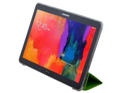 Book-Style Case with Stand for Samsung Galaxy Note 10.1 (2014 Edition) - Green/Frosted Clear