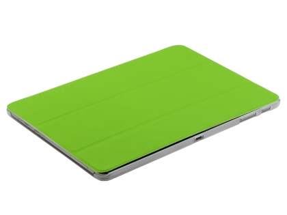 Book-Style Case with Stand for Samsung Galaxy Note 10.1 (2014 Edition) - Green/Frosted Clear